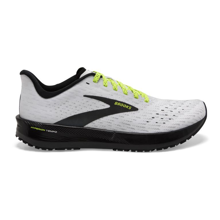 Brooks Hyperion Tempo Road Running Shoes - Men's - White/Nightlife/Black (43576-CEXR)